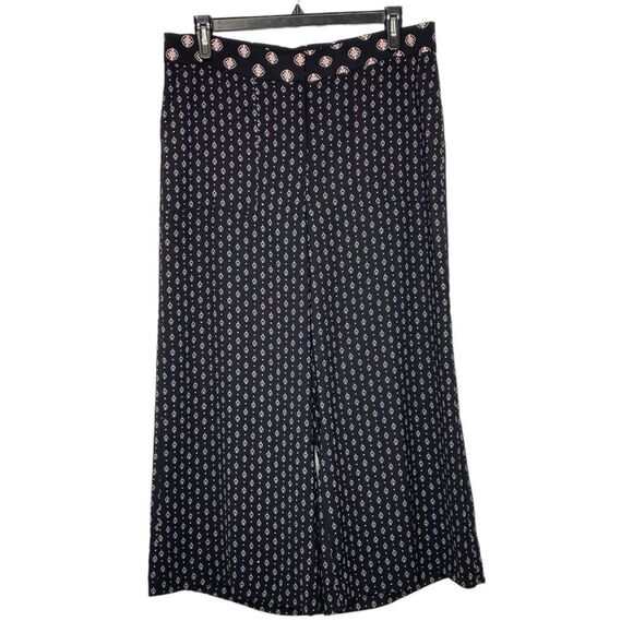 Loft Geometric Print Wide Leg Flowy Pants - Size 14 - Picture 1 of 9